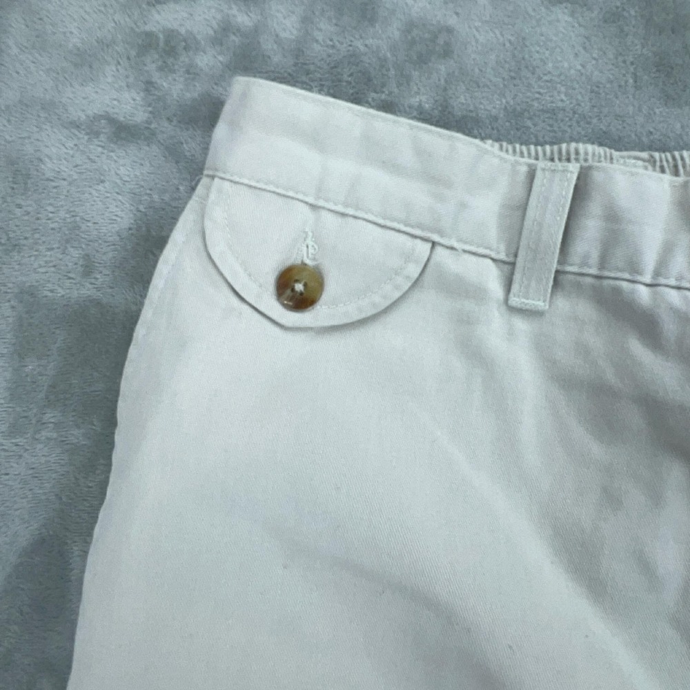 Mens Khaki‎ Chino Shorts Beige Elastic Back Waist Cotton Blend Size 42 - Picture 4 of 9